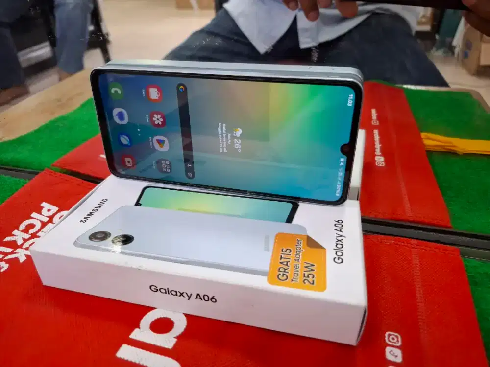 Samsung A06 ram 4/64 gb lengkap mulus no minus