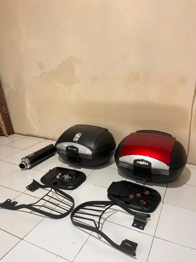 box shad sh45, breket box vixion old, verza dan knalpot racing