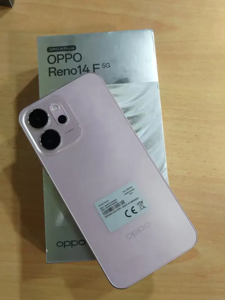 Oppo reno 14F 5G 8/256 gb merah muda