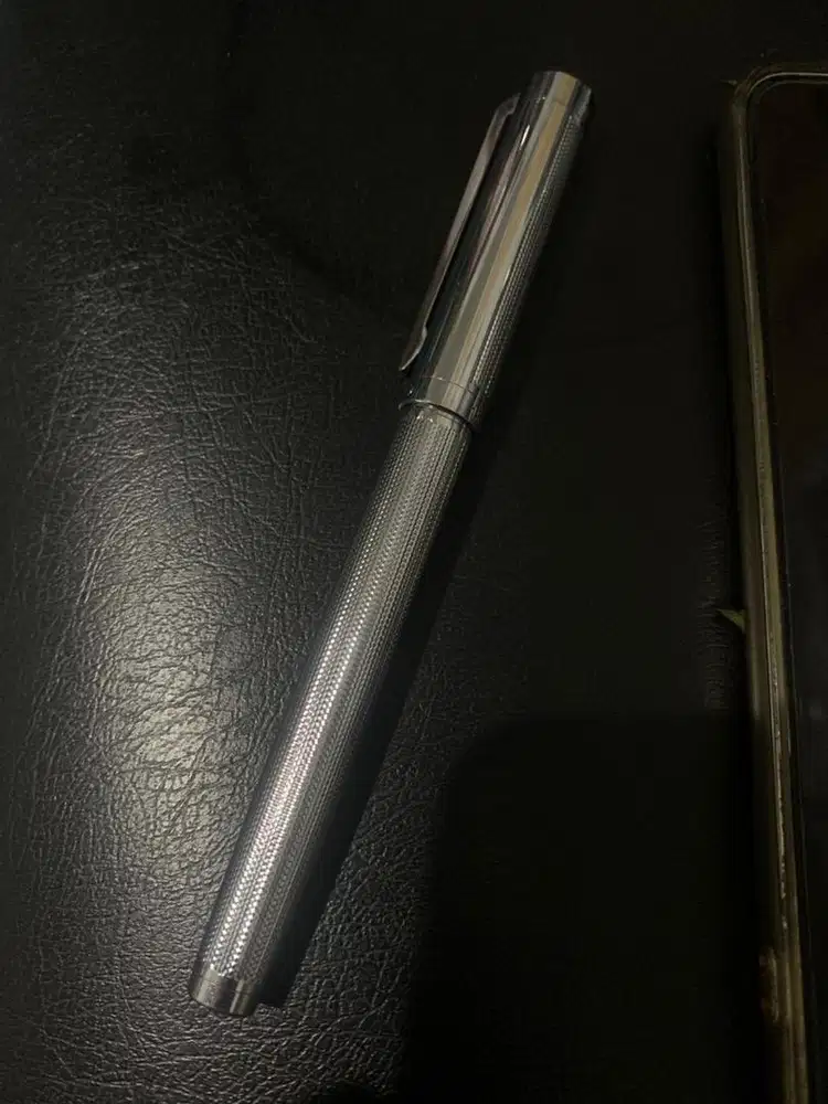 Pulpen mewah jinhao fountain silver 18 kgp
