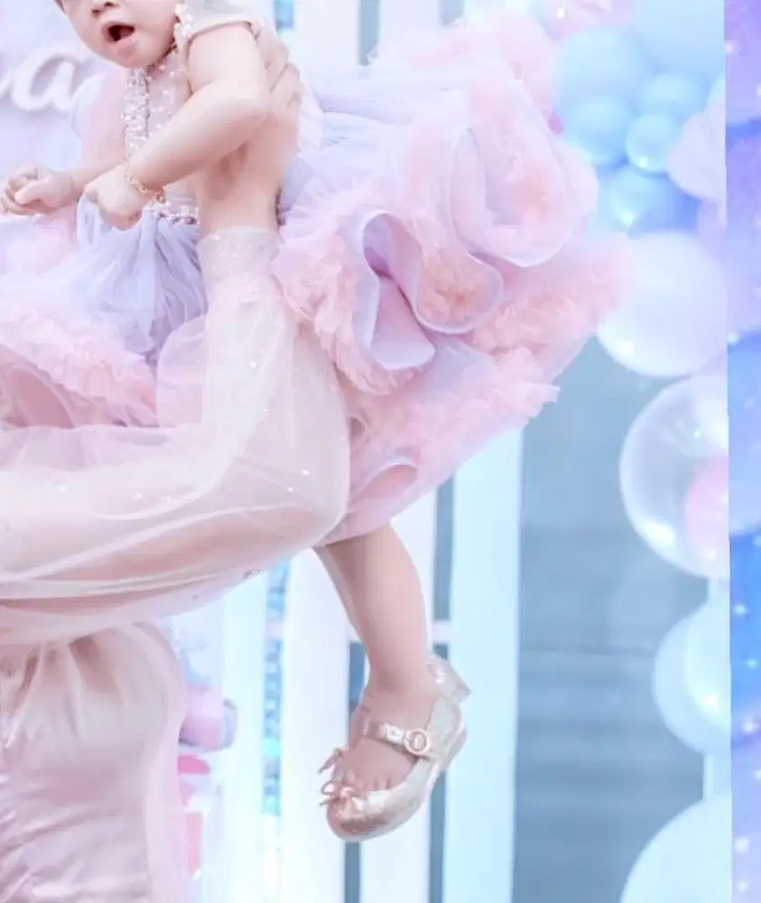 Dress pesta ulang tahun anak mermaid 1-2 Tahun