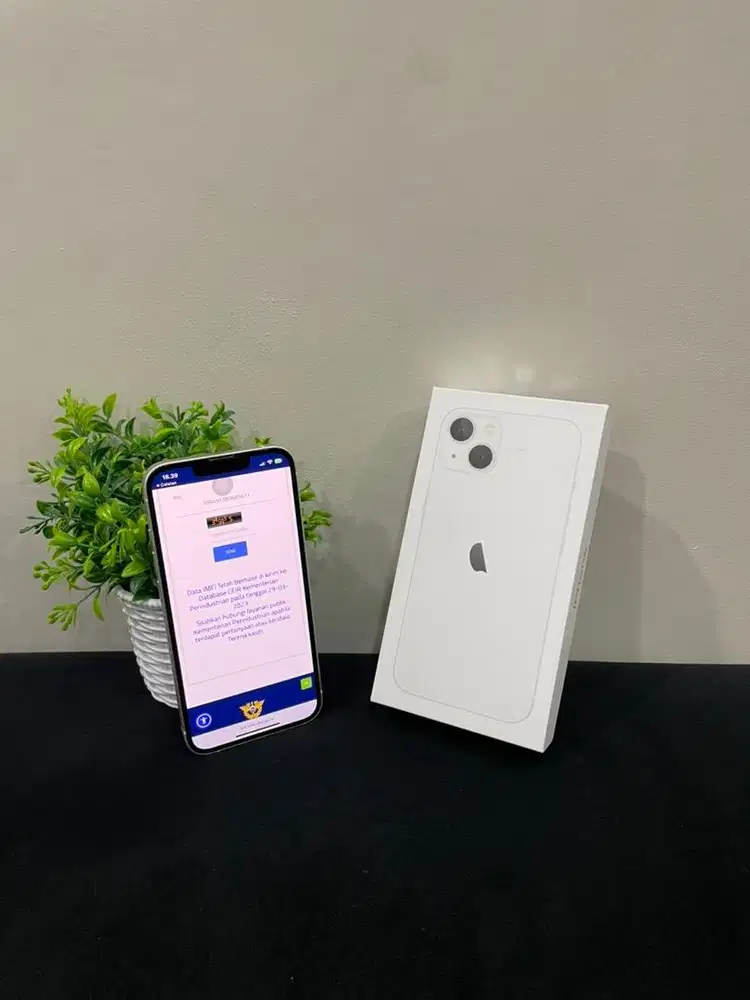 IPhone 13 128GB Starlight mulus Fullset BH 100% Imei Bea Cukai