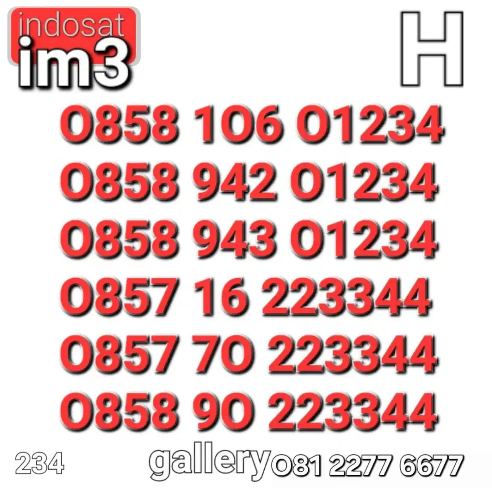 Nomor im3 223344