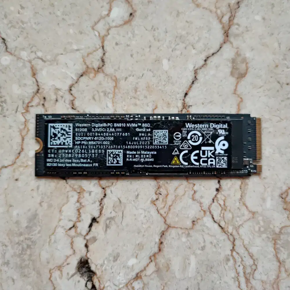 Western Digital PC SN810 512GB NVMe SSD PCIe Gen4