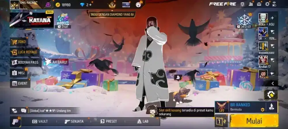 AKUN FREE FIRE AKUN NEW TAPI PUNYA SG 2 RASA JUAL MURAH AMAN 100%