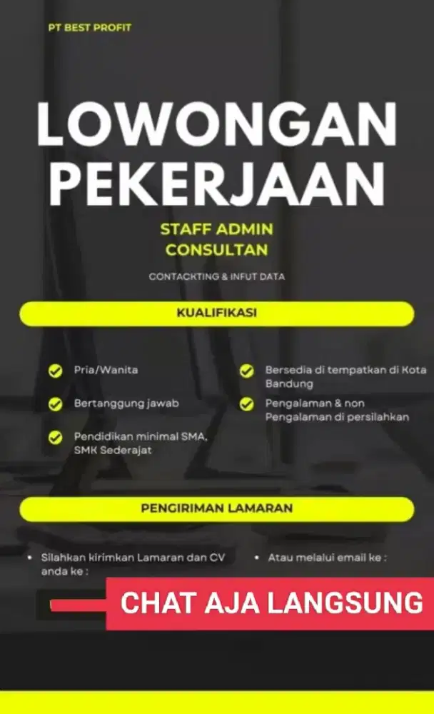 LOWONGAN KERJA BANDUNG