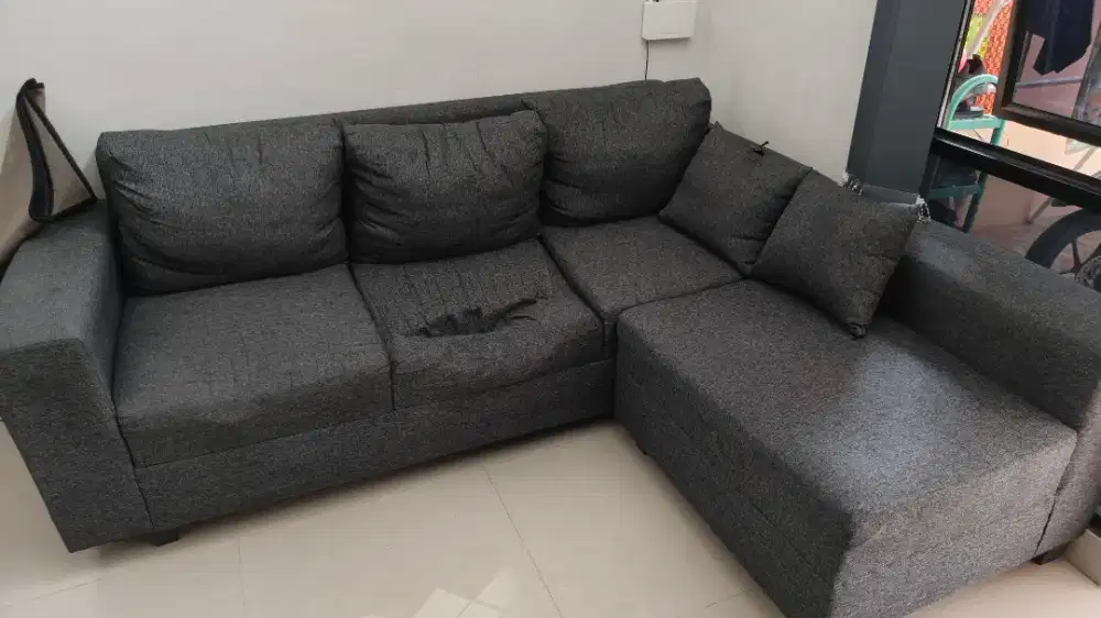 Sofa L Putus Warna Abu