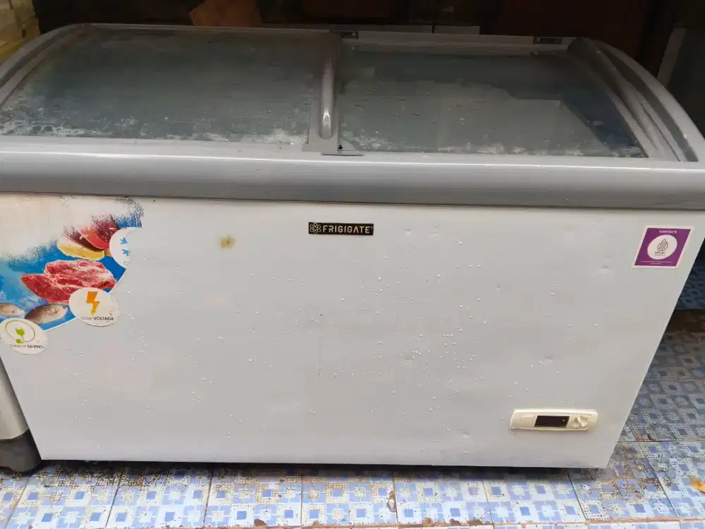 Freezer Box 300 liter sliding kaca Normal