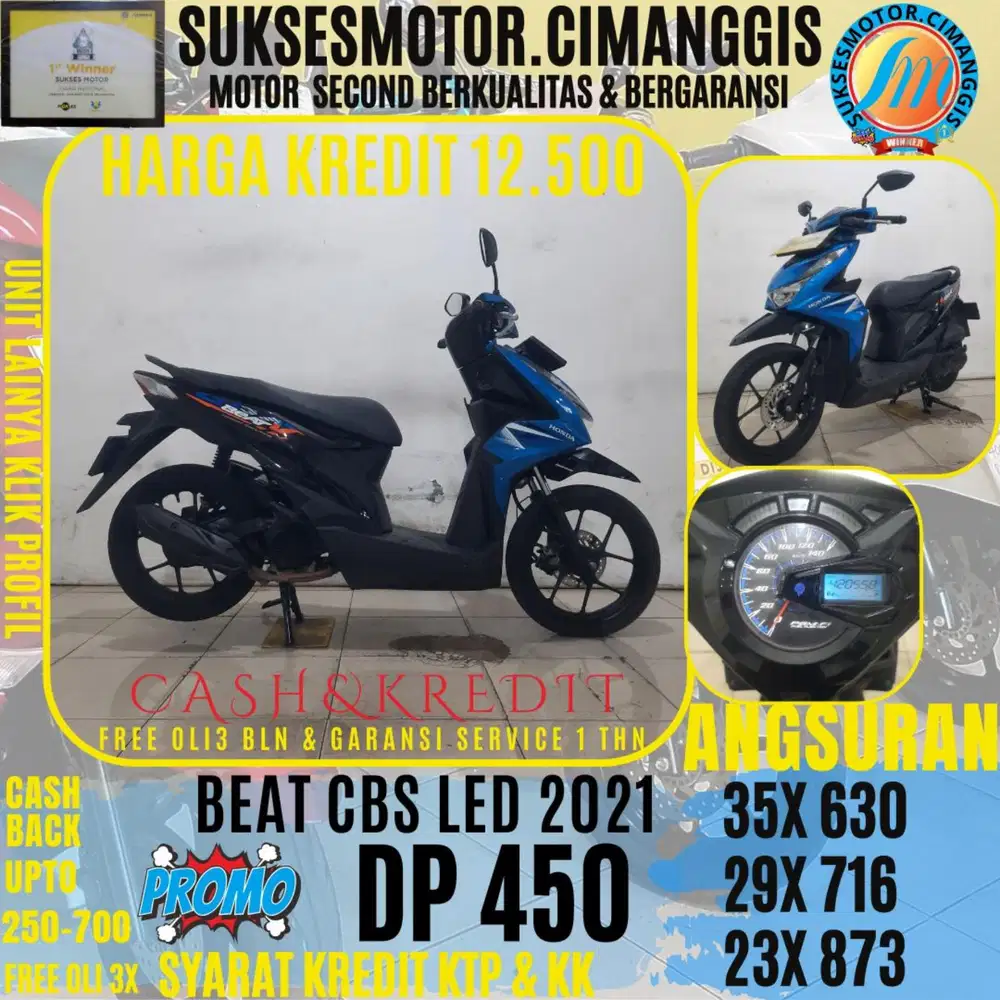 DP 450 BEAT CBS LED CASHBACK UPTO 700 RIBUAN FREE OLI3BLN