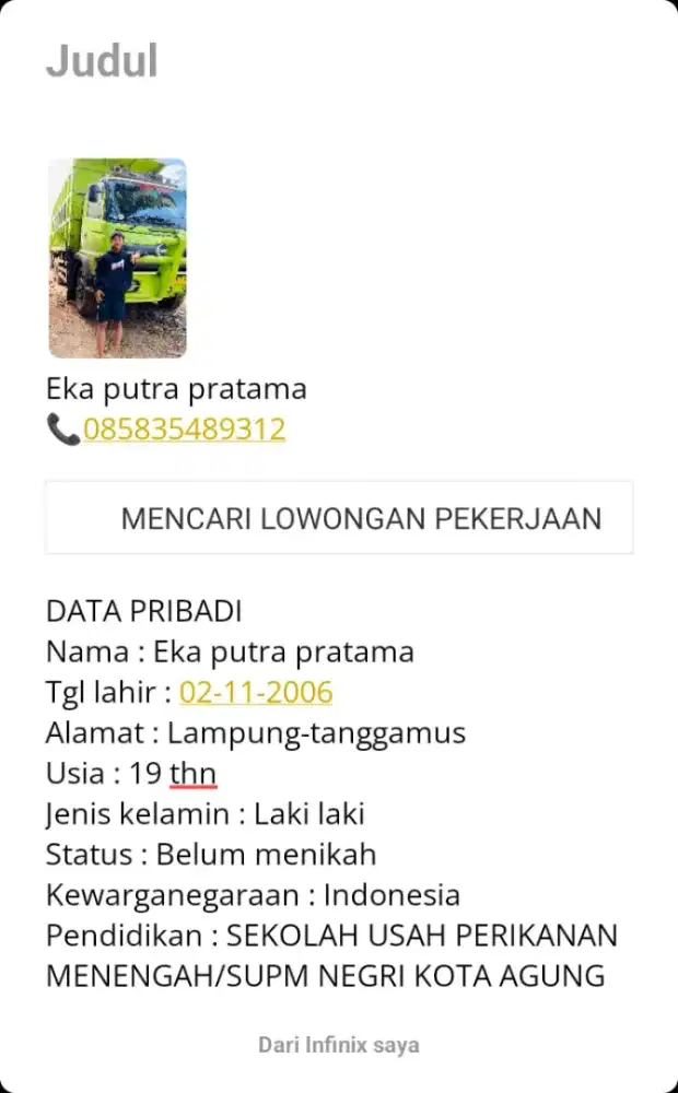 Cari lowongan pekerjaan