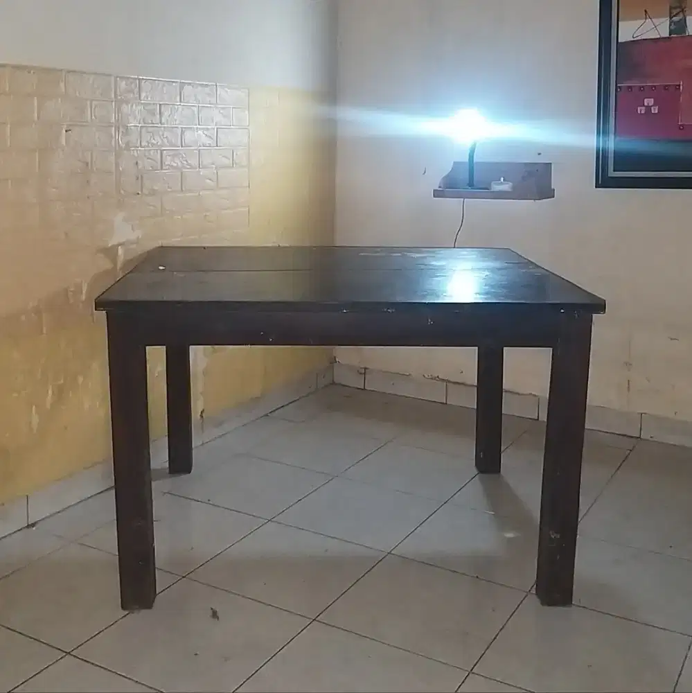 Meja Makan Jati 4 Seater seken Jadul