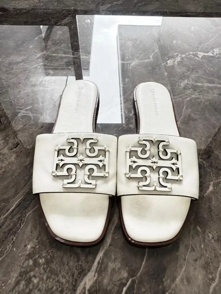 Tory burch white sandals