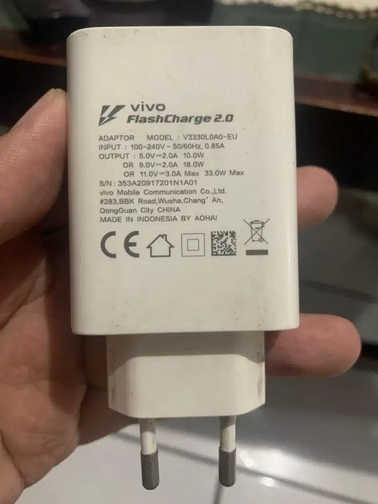 Kepala charger vivo ori