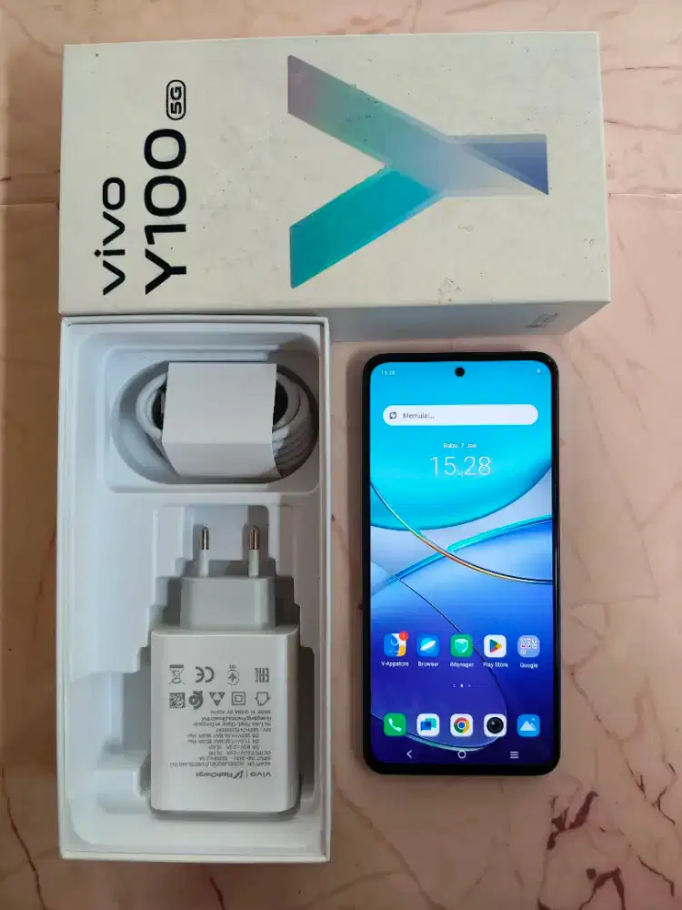 Vivo Y100 5G ram 8/128 fullset orian