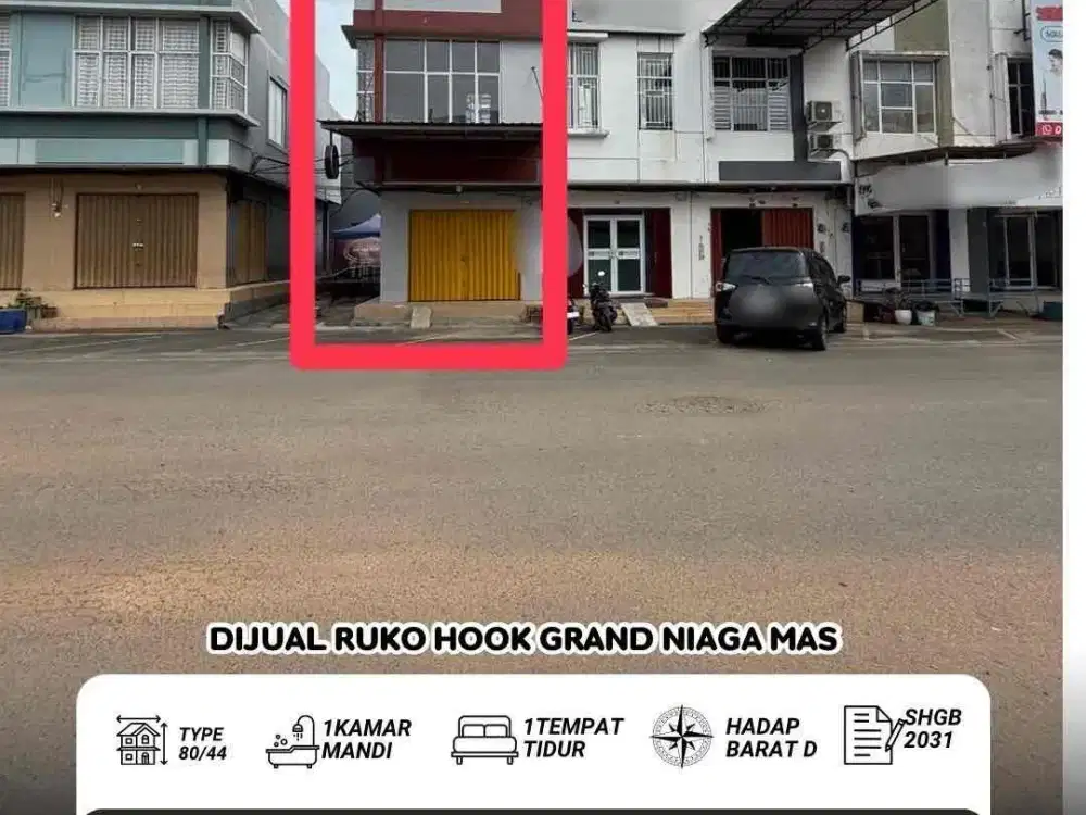 Di Jual Ruko Hook Grand Niaga Mas Batam Center
