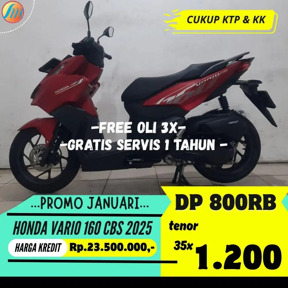 DP PROMO 800RIBU HONDA VARIO 160 CBS 2025 SEKEN ANGSURAN TERJANGKAU