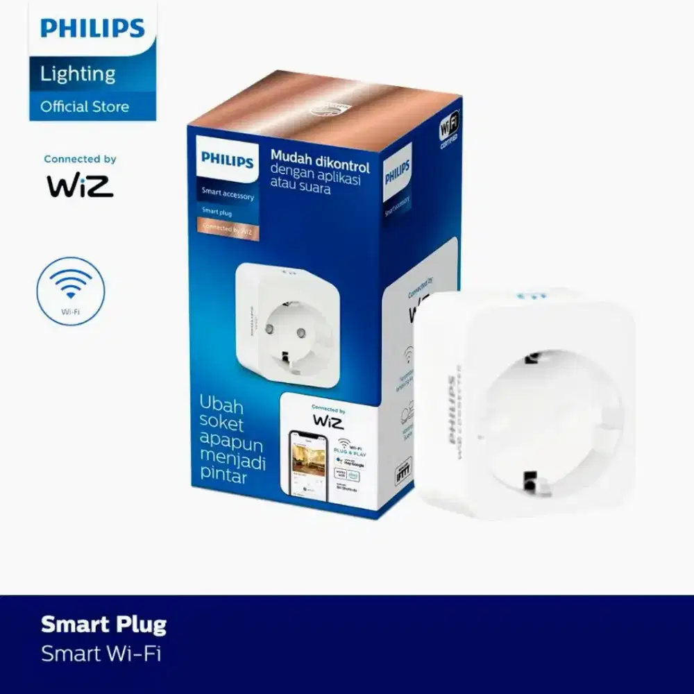 Philips Smart Wi-Fi Plug WiZ Connected - Kontrol Lampu & Alat Rumah