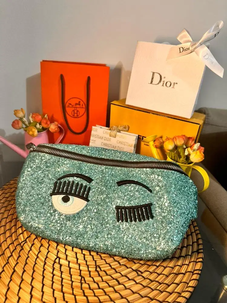 Preloved Chiara Ferragni Glitter Flirting Bag Authentic 100%