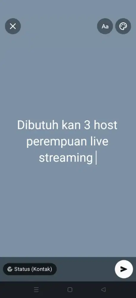 Di butuhkan host live streaming
