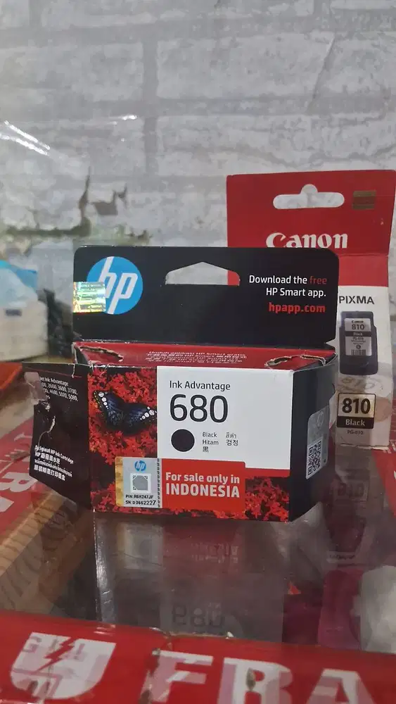 HP 680 Black Original Ink Advantage Cartridge (F6V27AA)