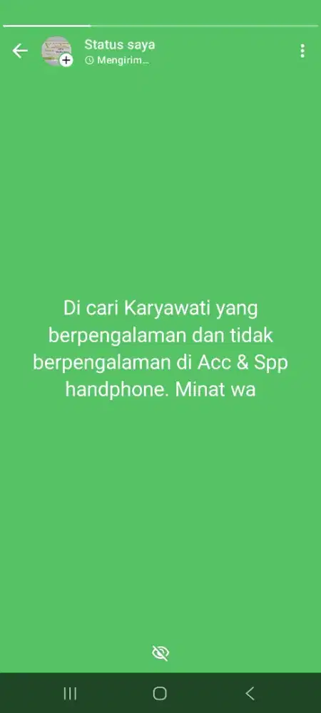Karyawati pengalaman dan tidak berpengalaman di bidang acc & spp hp