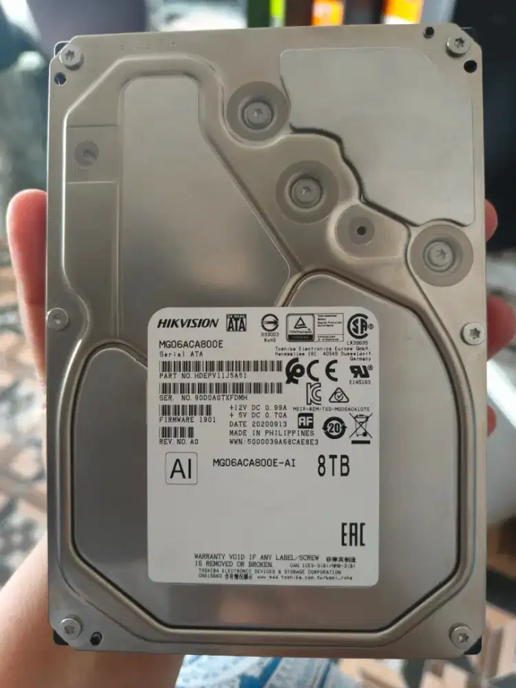 Hardisk Internal 8 TeRa Hikvision Kesehatan 100% bisa untuk cctv/Pc