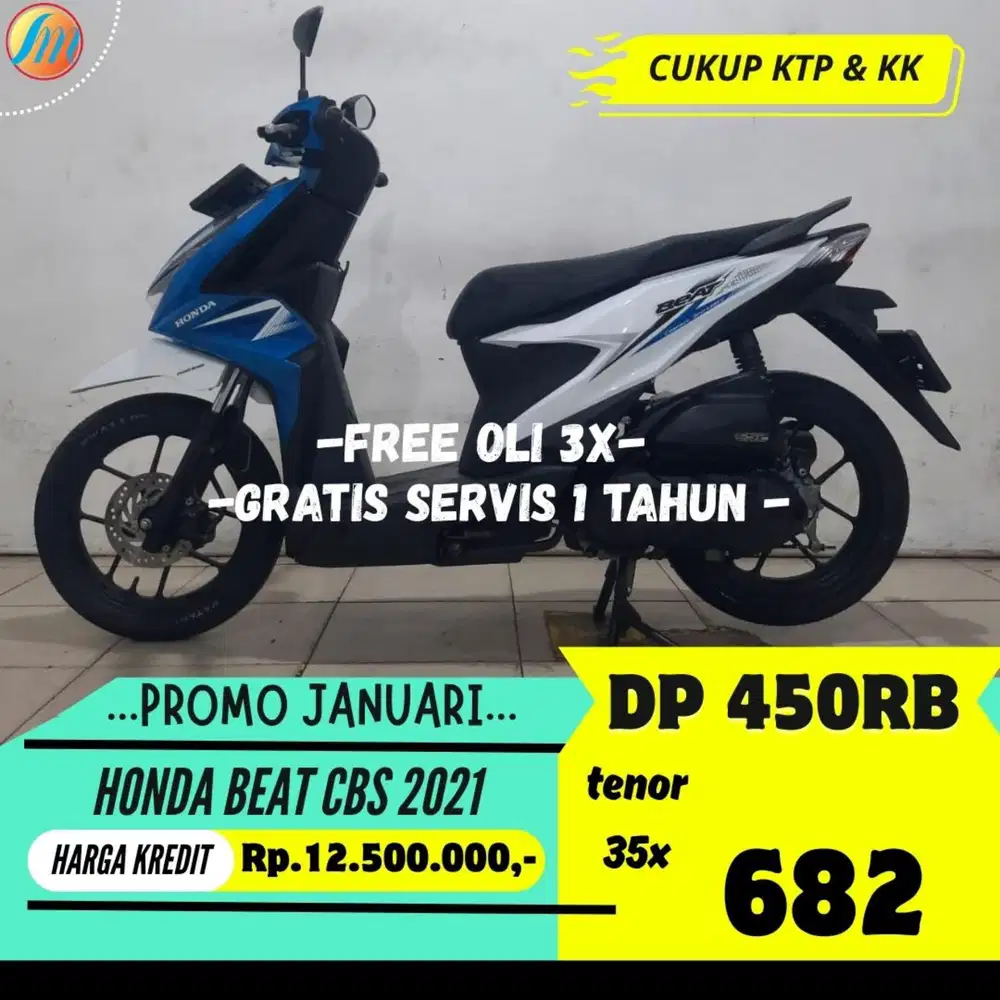 HONDA BEAT CBS 2021 DP 450RIBU ANGSURAN SANGAT RINGAN BERGARANSI