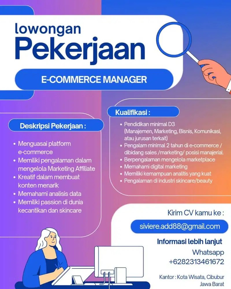 Lowongan e-commerce manager
