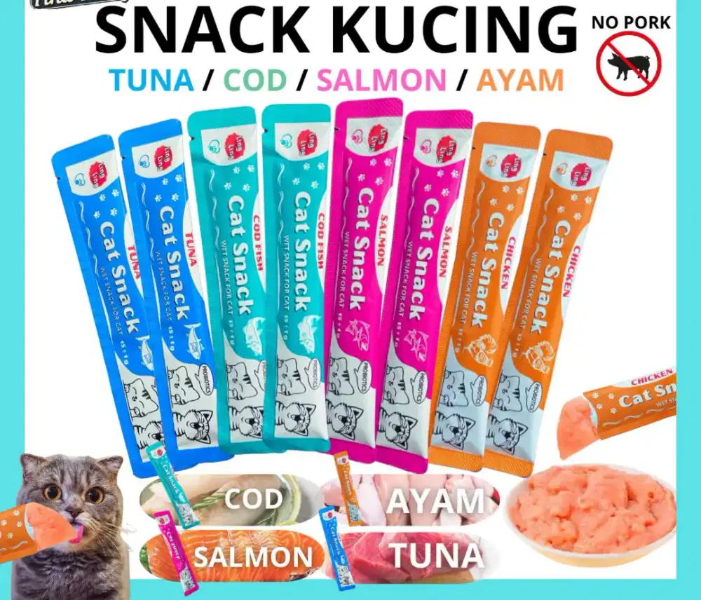 Snack Makan Makanan Basah Hewan Kucing ( 15 gram )