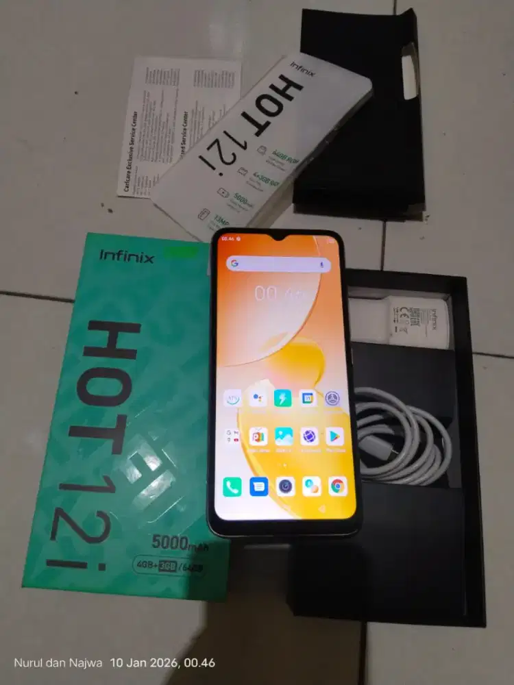 Infinix hot 12i ram 4/64 fulset mulus