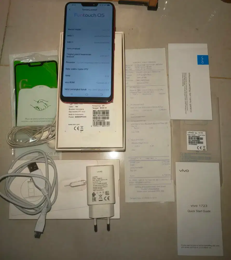 hp vivo v9 6gb full set smpe nota ada dan oppo f5 4gb