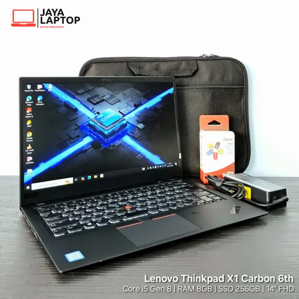 Lenovo Thinkpad X1 Carbon 6th i5 RAM 8GB SSD 256GB Laptop Second Bekas