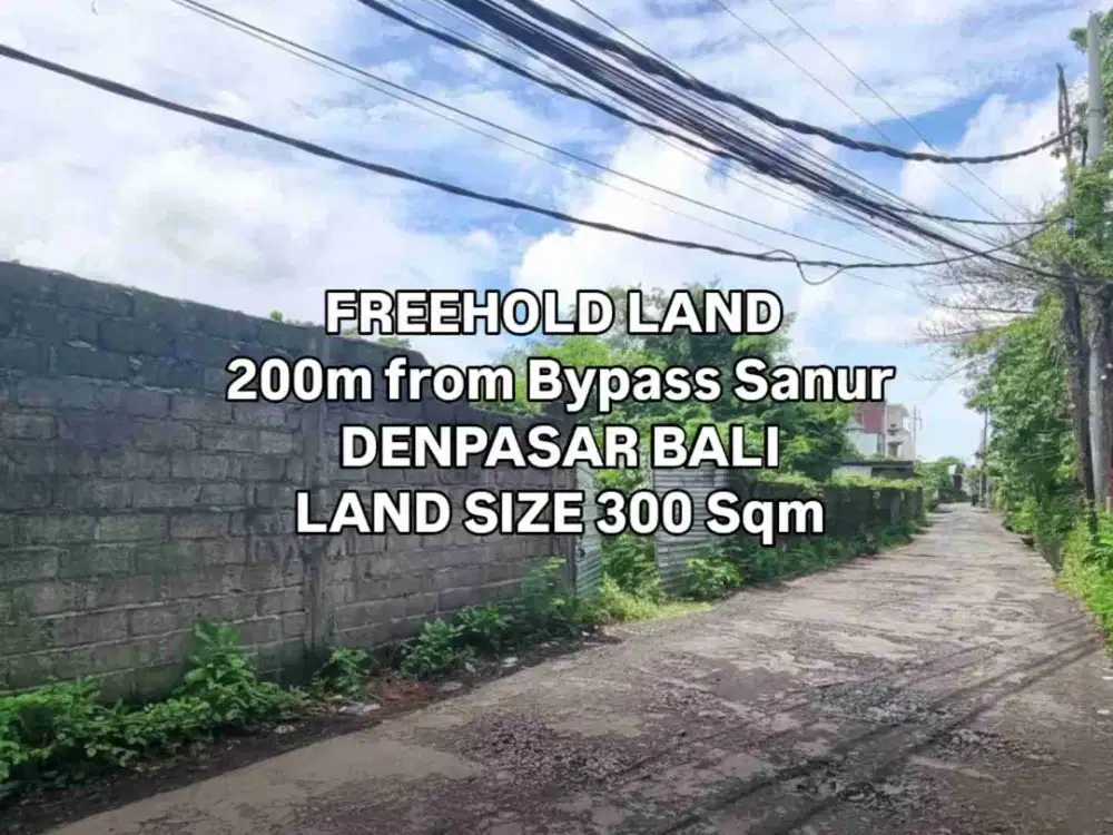 Tanah 200m dari Bypass Sanur Denpasar Selatan Bali