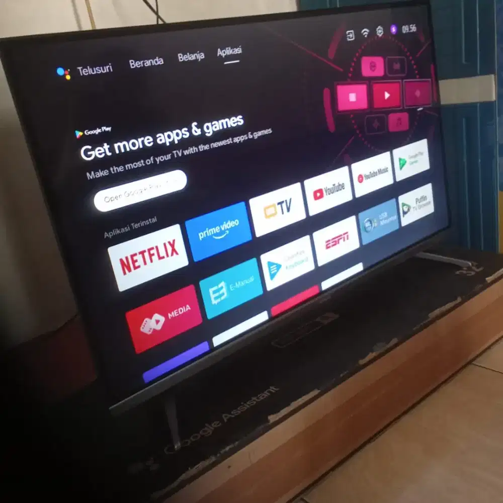 Jual tv coocaa 32 inch GOOGLE TV FULLSET