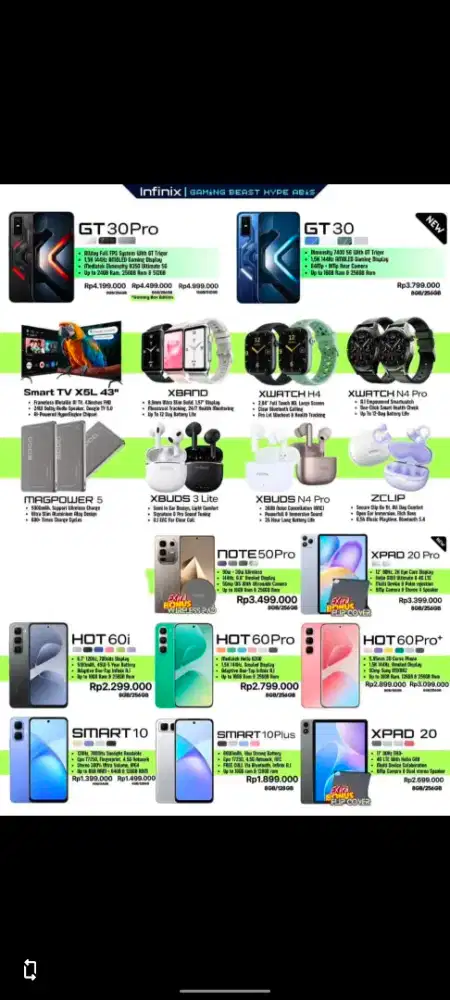 Samsung Xiaomi Infinix