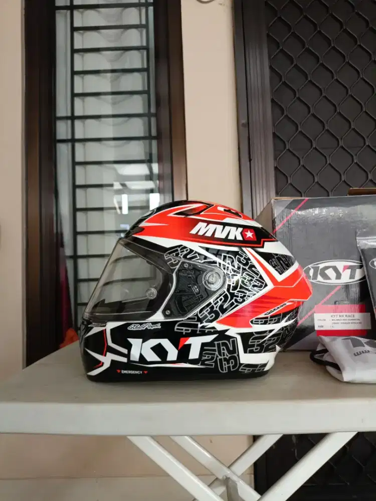 Helm kyt nx race isaac vinales size L. mulus, fullset. Fullface balap