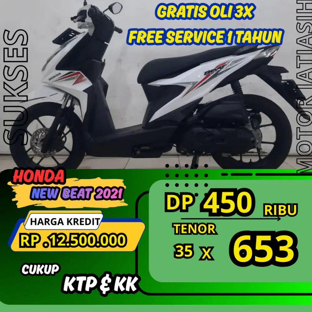 Do murah honda new beat cbs 2021 dp 450 ribu bisa cash/kredit