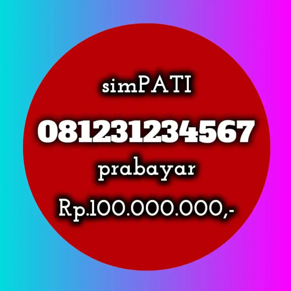 NOMOR CANTIK KOLEKSI SIMPATI 1234567