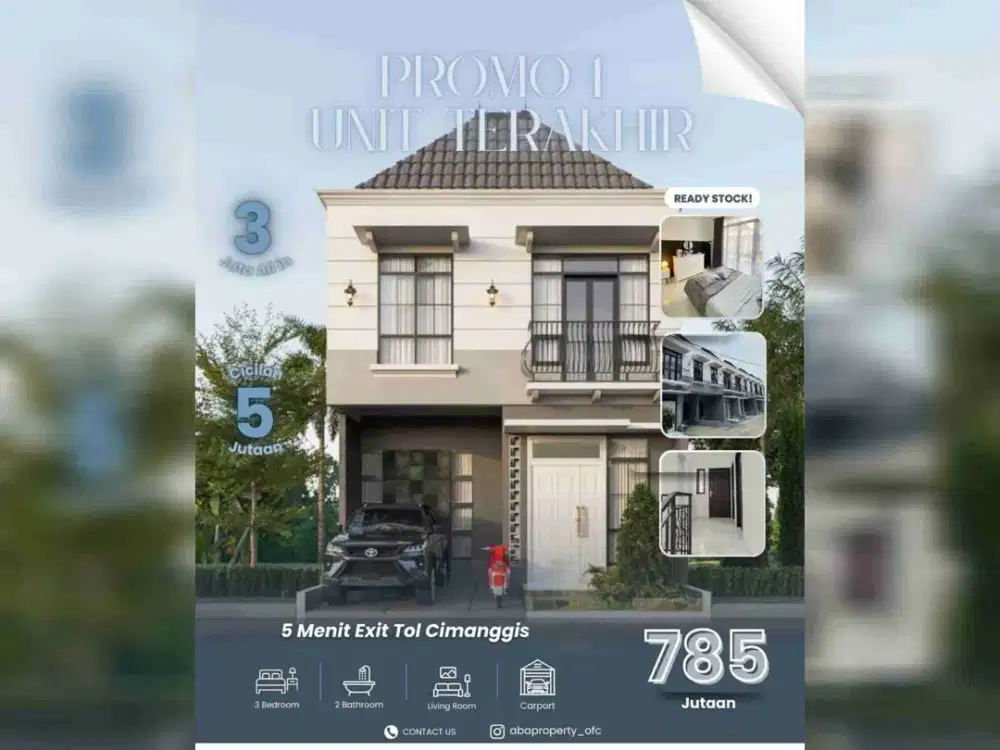 Promo Penghabisan! 1 Unit Terakhir!  Bebas Pilih Bank, Dibantu Sampai Akad