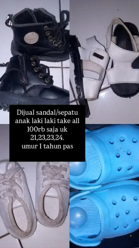 SANDAL/SEPATU ANAK LAKI LAKI 100 RB DPT 4