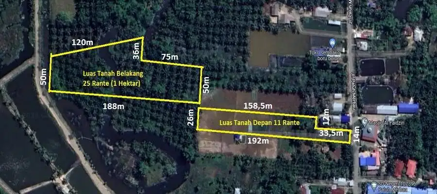 TANAH MURAH Sawit 1,4Ha PINGGIR JL Paluh Merbau (Area PERCUT SEI TUAN)