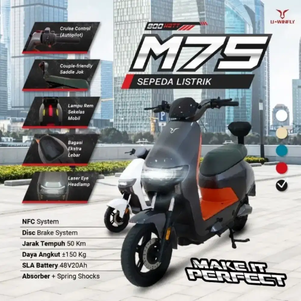SEPEDA LISTRIK UWINFLY M75
