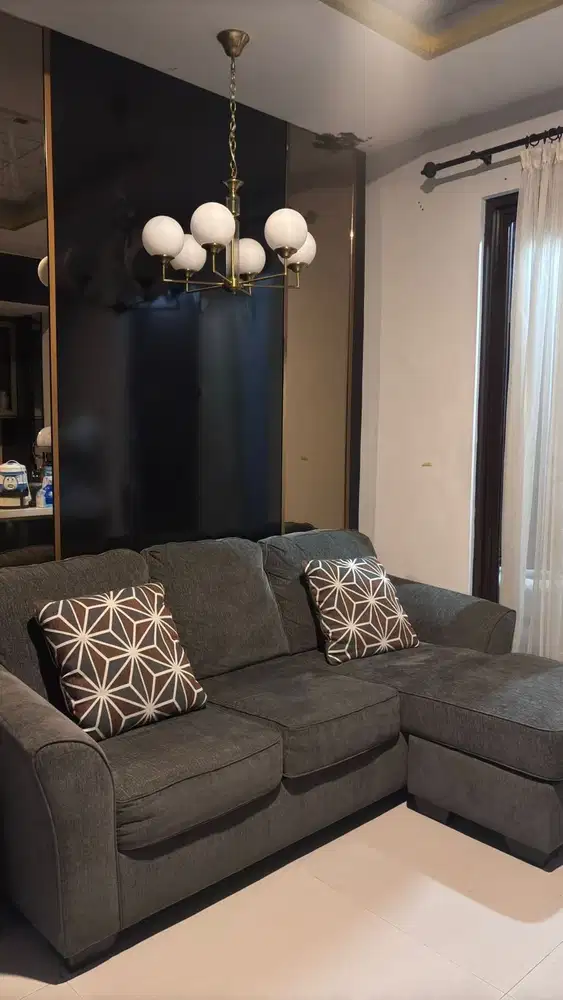 jual sofa merk louis informa warna abu-abu