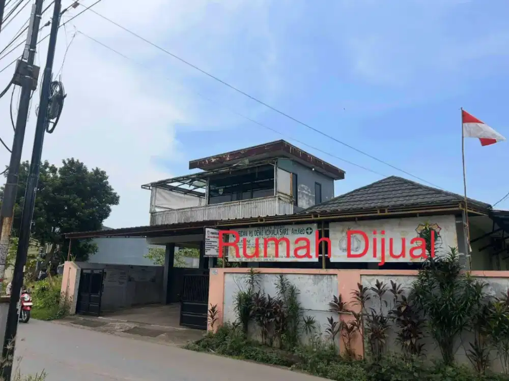 Dijual rumah 2 lantai pinggir jalan utama