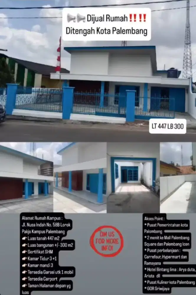 Rumah mewah dijual ditengah kota
