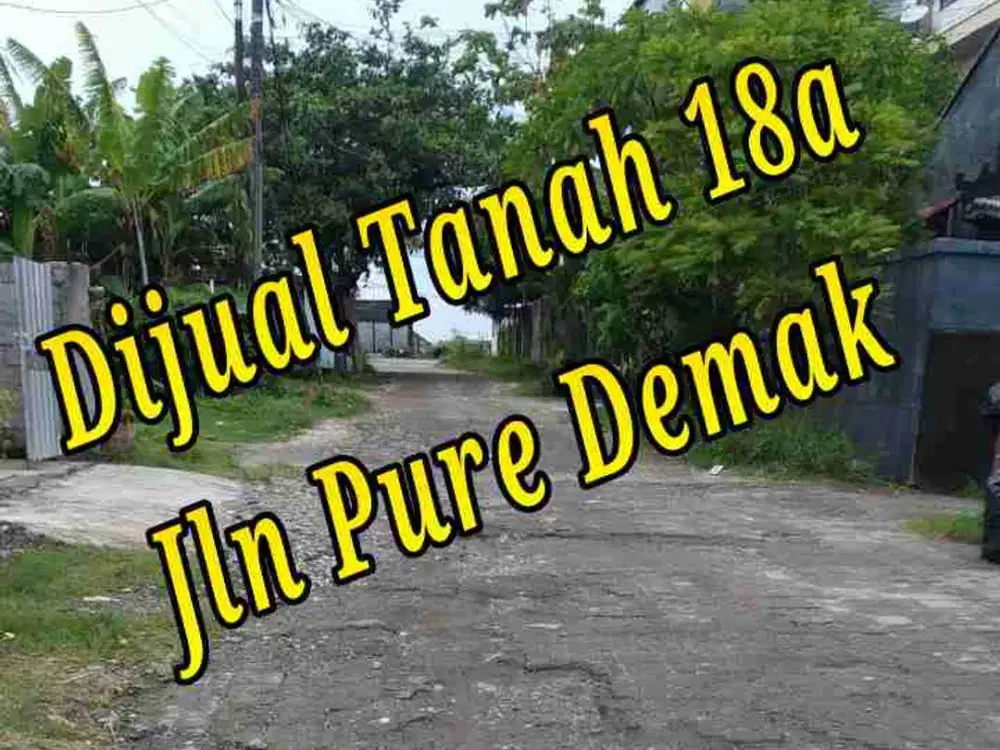 Dijual Tanah 18a di Jln Pure Demak Denpasar Bali