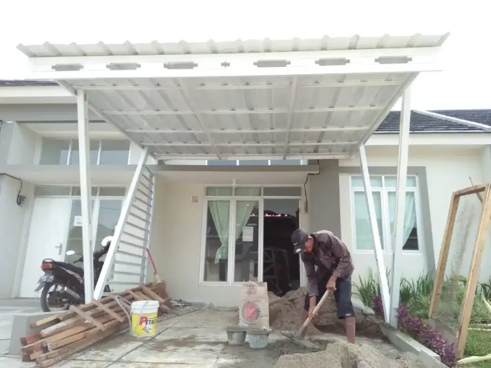 Kanopi, kanopi baja ringan, rangka baja ringan dan plafon pvc dll