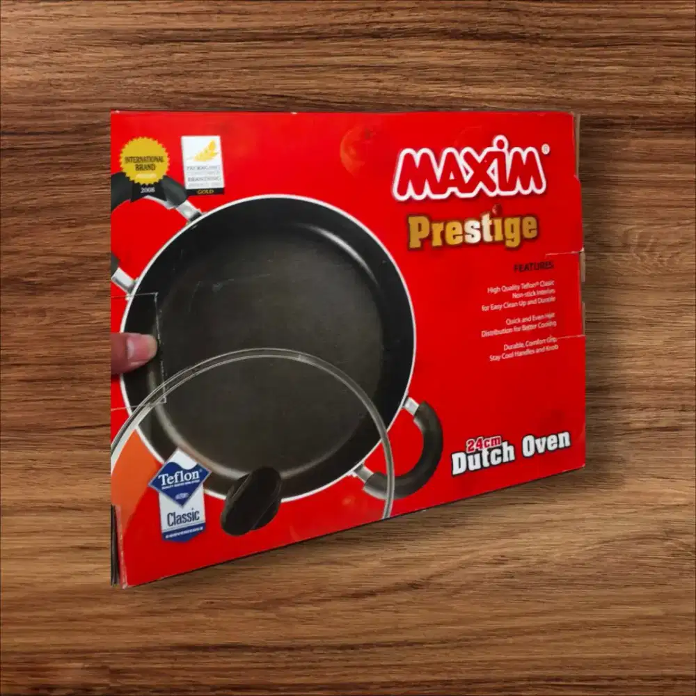 Panci Wajan Teflon + Tutup Temperglass