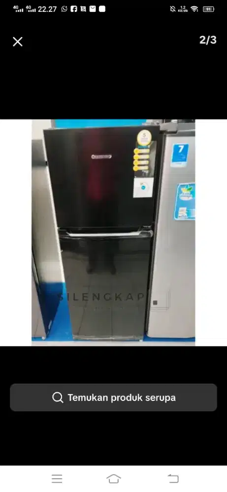 D jual Kulkas Dua pintu merk changhong