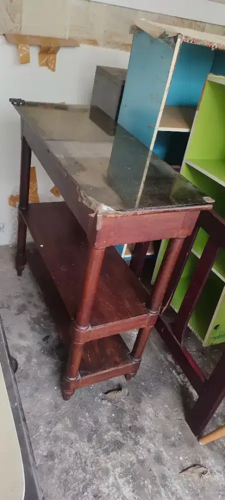 Meja kayu serba guna 3 susun